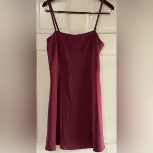 Francesca's Studio 19 Burgundy Square Dress Spaghetti Strap Sz Medium NWT
